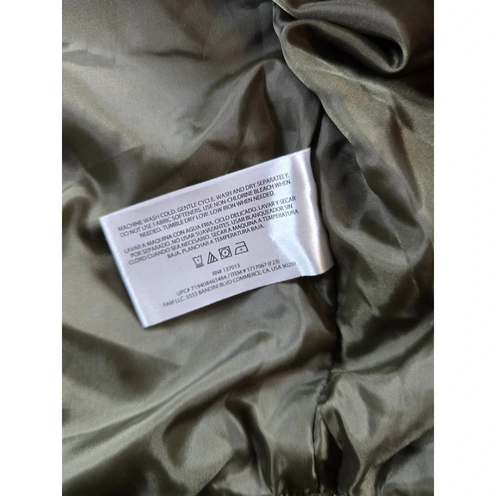 Banana Republic Bomber Jacket Mens Large Olive Green Polyester Full Zip